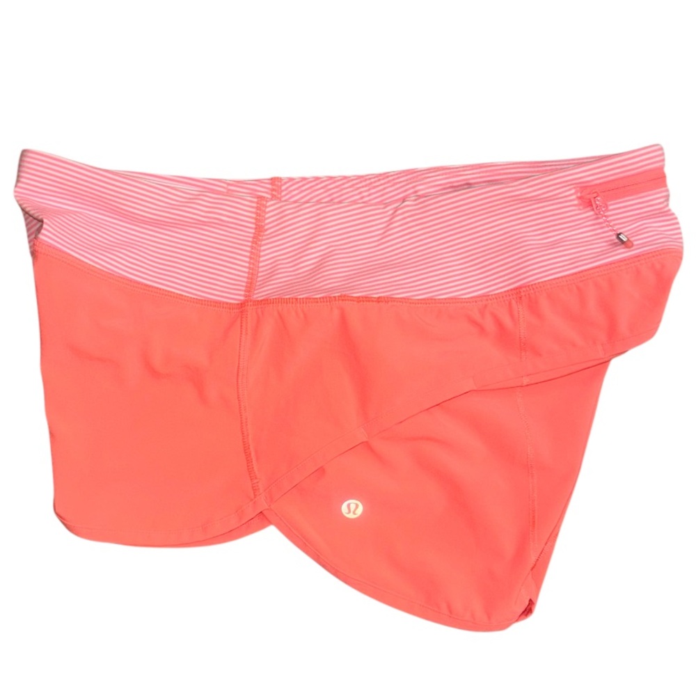 LULULEMON ATHLETICA SPEED UP 2.5 inch neon shorts women’s size  8